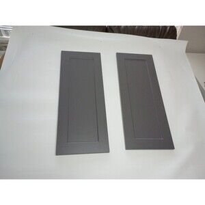 Decorators Onyx Gray Shaker Kitchen Cabinet Replacement Doors 12x30 Set of 2